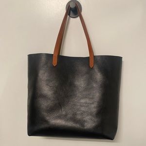 Madewell Transport Tote- Black and Brown